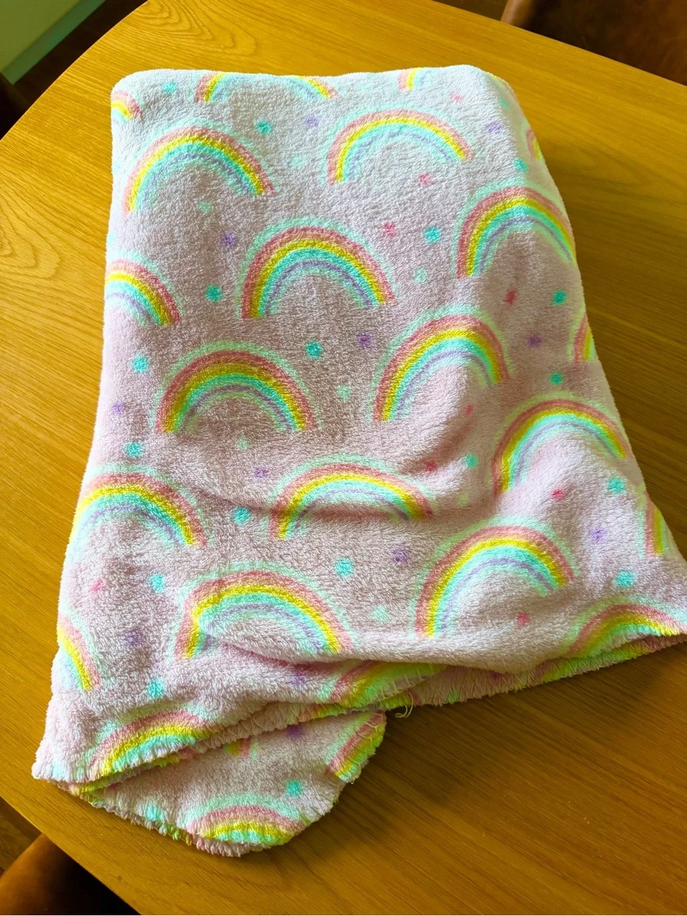 Target Pink rainbow Blanket 50”x60”